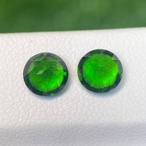 Impecable corte redondo facetado 100% diópsido de cromo Natural suelto genuino calibrado tamaño piedra preciosa para la fabricación de joyas uso OEM a granel - Product Image 3