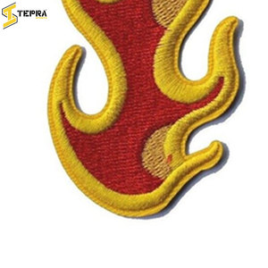 Parches bordados de llama de fuego únicos de Mejor Diseño de Tepra Sports PVC de alta calidad para decoración de prendas Tipo Tela fieltro - Product Image 6