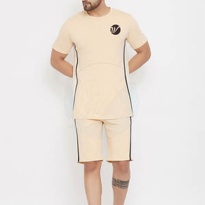 ชุดกางเกงขาสั้นสำหรับผู้ชายชุดกางเกงขาสั้นสีทึบดีไซน์ใหม่ - Product Image 1