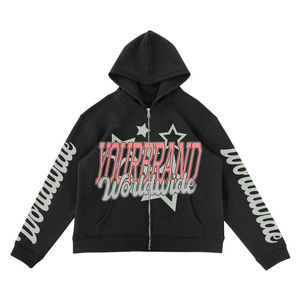 ชุดวอร์มพิมพ์ลายดิจิตอลผ้าคอตตอนพิมพ์ลายดิจิทัลแบบรูดซิปหน้าผ้าคอตตอนพิมพ์ลาย - Product Image 3