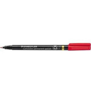 STAEDTLER ลูโมคัลเลอร์ เพอร์มาเนนท์ สเปเชียล 319 ปากกามาร์กเกอร์สีแดง 0.6 มม. ไม่ใช่แบบกันน้ำ - Product Image 1