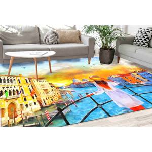 Tapis Grand Canal de Venise : Tapis d'appoint antidérapant, Tapis imprimé, Tapis à poils doux - Product Image 2