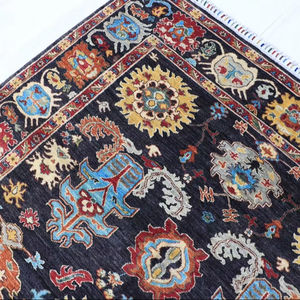 พรม9x12, พรมตุรกีขนาดใหญ่, พรมสีน้ำเงินเข้ม, พรม oushak, พรมตุรกีขนาดใหญ่, พรมพื้นที่9x12, พรมสีเบจ, - Product Image 1