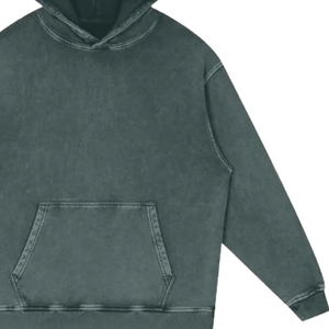 Sudadera con capucha Gris Carbón lavado con ácido, ropa de calle de gran tamaño, Jersey de algodón Unisex pesado, sudadera con capucha, Tops informales de corte holgado - Product Image 4