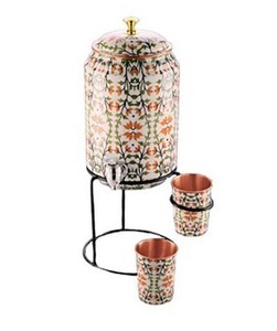 เหยือกน้ำทองแดงโบราณเคลือบด้วยทองแดงมรดก - Product Image 1