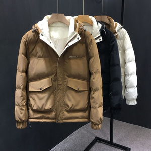 แจ็กเก็ตขนแกะมีฮู้ดสำหรับผู้ชายเสื้อแจ็กเก็ตมีฮู้ดแนวสตรีทแฟชั่นกันลมกันน้ำสำหรับฤดูใบไม้ร่วง - Product Image 3