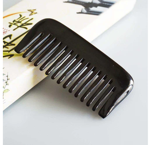 Peine de cuerno negro de calidad antigua, superpeine de cuerno de buey de búfalo tallado para Barba de pelo, superventas, marketing al por mayor - Product Image 2