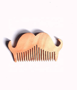 Peigne à barbe et à cheveux en bois fait main écologique en gros, design religieux Feng Shui, artisanat de haute qualité en provenance d'Inde - Product Image 1