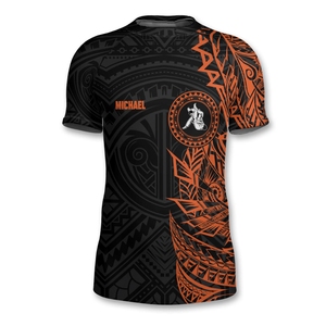 Chemise de sport respirante à manches courtes Rash Guard Compression Fit pour MMA natation OEM usine UPF 50 + Protection pour hommes - Product Image 5
