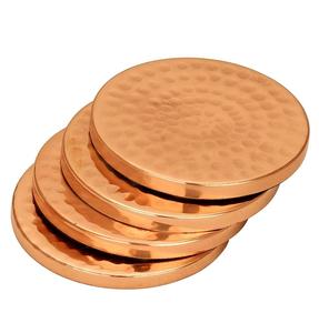 Copper Coaster 2024 Venta caliente y alta calidad Hecho a mano Lujo y diseño moderno Diseño antiguo martillado Aspecto simple y elegante - Product Image 3