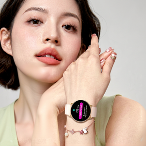 Reloj inteligente CO-FIT con pantalla táctil AMOLED de 1,32 pulgadas, frecuencia cardíaca, NFC para mujer, rastreador de actividad física de lujo con correa de silicona - Product Image 5