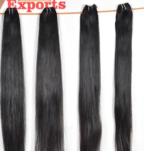 Extensiones de cabello humano indio Temple sin procesar 100%, paquetes vírgenes crudos, cutícula alineada, Color Natural, cabello humano de onda recta - Product Image 4