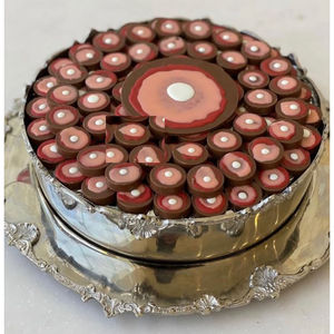 Bol et plateaux de service en chocolat de table au design classique, centre de table en chocolat décoratif pour les mariages et les fêtes - Product Image 5