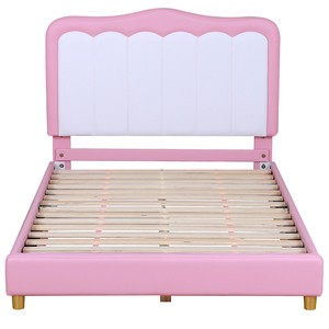 Camas Gemelas Tapizadas para Niños, Cama Infantil de Cuero PU, Cama para Niños, Cabecera Ajustable en Altura para Adolescentes para Dormitorio - Product Image 3