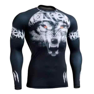 Camisas de compresión de manga larga ajustadas de calidad superior con mangas cortas/protección UV Rash Guards - Product Image 4