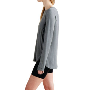 Camiseta Casual de Manga Larga Personalizada para Mujer, Cuello Redondo, Calidad Premium, 100% Algodón, Transpirable, Ecológica, de Secado Rápido, con Logotipo Personalizado - Product Image 2