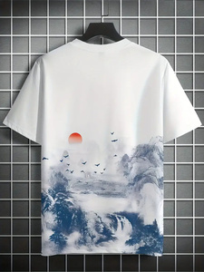 เสื้อยืดผ้าฝ้าย100% สีขาวทึบสำหรับผู้ชายคอกลมแขนสั้นลำลองไซส์ใหญ่พิเศษคอลเลคชั่นฤดูร้อนเสื้อผ้าจำนวนมาก260กรัม - Product Image 3