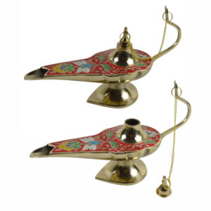 Produit en promotion : Brûleur d'encens Lampe Magique en laiton, design décoratif pour la maison, finition colorée - Product Image 4