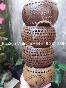 ¡Gran venta 2025! Portavelas de madera de cáscara de coco/portavelas de candelita de coco/cuencos de vela de coco para decoración del hogar - Product Image 5