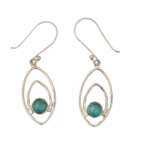 925 estampillé cadeau de mariage meilleure qualité boucles d'oreilles de créateur 925 en argent Sterling à la main pierres précieuses Spinner Malachite boucles d'oreilles bijoux - Product Image 1