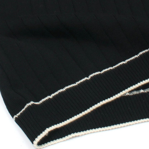 Polo en tricot noir pour homme, tricot de coton de qualité supérieure, manches courtes, texture classique, coupe décontractée, vêtements élégants - Product Image 4