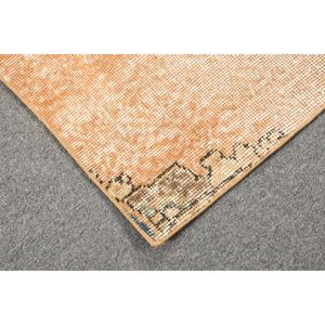 Tapis turc 1,6 x 3,3 pieds, petit tapis vintage, tapis patchwork marron et bleu - Product Image 5