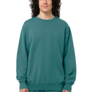 Sudaderas de Manga Larga 100% Algodón French Terry, Sudaderas Casuales de Color Sólido con Abertura en el Bajo y Cuello Redondo para Hombre y Mujer - Product Image 1