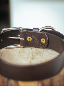 Collier de chien classique-38mm-marron foncé - Product Image 3