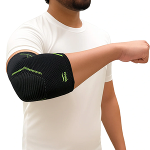 Manchon de compression réglable à air pour coude, en tissu respirant et léger, idéal pour le sport, le fitness et l'entraînement en salle de sport - Product Image 4