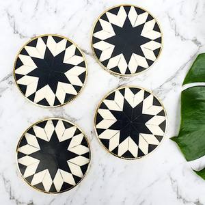 Dessous de verre à café incrusté d'os design antique Dessous de verre incrusté d'os personnalisé Vente en gros Tampons de café incrusté d'os design antique - Product Image 2