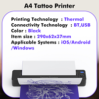 Impresora de Plantillas Luckjingle A4, Impresora de Tatuajes Compatible con PC y Móviles, 50KM de Duración, Corrección Automática para Distribuidores Mayoristas, Personalizable