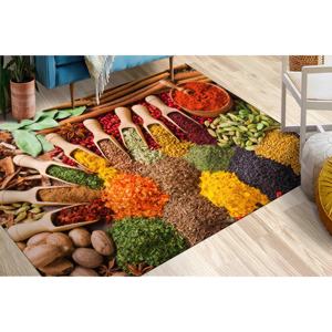 Kitchen Spices Print <b>Rug</b>: Modern Decor, Anti-Slip Carpet,<b>Chenille</b> <b>Rug</b> - Product Image 1