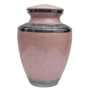 Urnas de cremación para adultos de aluminio con hermoso diseño de Rosa grabada y acabado pulido para cenizas humanas. - Product Image 4