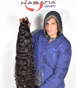 Extensions de cheveux humains naturels ondulés, vierges, non traités, à double trame, alignés sur les cuticules, en gros, provenant du Vietnam - Product Image 2