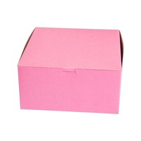 Boîtes d'emballage de gâteau rose personnalisées de qualité alimentaire recyclables imprimées personnalisées à transporter