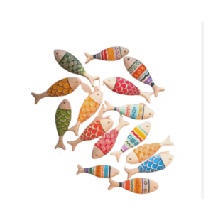 Décoration élégante de poisson en bois fabriqué à la main Pièce d'art en bois naturel pour la décoration intérieure de la maison Exportateur en gros - Product Image 1