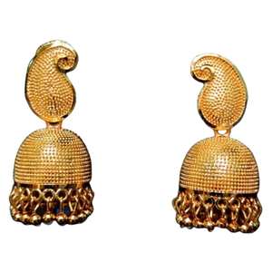 Quality Assured <b>Earrings</b> Set with Traditional Designed 22CT Gold Plated <b>Jhumka</b> Style <b>Earrings</b> Jewelry for Women Wear - Product Image 1