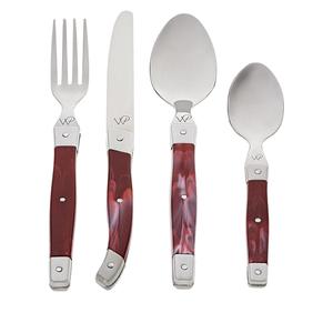 Bestek-Juego de cubertería de plata personalizado, Set de 4 cubertería de acero inoxidable, cuchillo, cuchara, tenedor, para Hotel y restaurante - Product Image 5