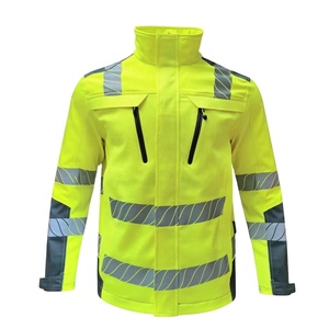 แจ็กเก็ตกันน้ำสะท้อนแสงสีเหลืองสะท้อนแสงชุดทำงานกลางแจ้งสำหรับผู้ชาย - Product Image 1