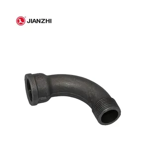 Jianzhi prix compétitif noir noir bi écrou arrière raccords de tuyauterie en fonte malléable coude mamelon té noir raccords de tuyauterie Bend