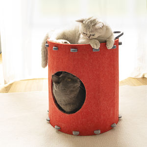 Moda Atacado Fabricante Pet Custom Carrot Design Kitten Bed House <span class=keywords><strong>Cat</strong></span> Cave Felt Cloth Dobrável <span class=keywords><strong>Cat</strong></span> Tunnel para Indoor Cats - Product Image 5