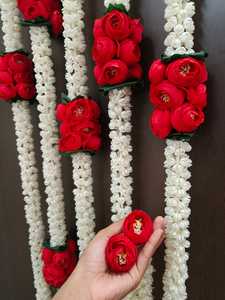 Guirlande de fleurs mogra et renoncule de style indien Accent floral artificiel pour les événements Célébrations de mariage et de festival - Product Image 3