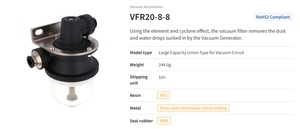 Purificador de Elementos Neumáticos Industriales de Marca Privada PISCO, Filtro Secador de Aire Comprimido, Japón - Product Image 5