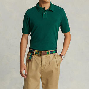 Vente en gros de t-shirts polo de golf vierges de haute qualité avec logo brodé sur mesure polos d'affaires unis en coton pour hommes - Product Image 6