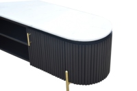 Meuble TV sur pied extensible de luxe moderne en bois massif avec plateau en marbre, haute qualité, idéal pour salon et entrée, artisanat, vente chaude
