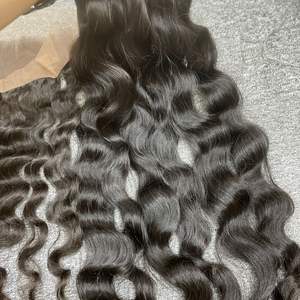 Máquina de paquete de cabello Remy vietnamita chino, trama doble, alta calidad, 8 pulgadas, trenzado de cabello humano con ondas naturales estiradas - Product Image 3