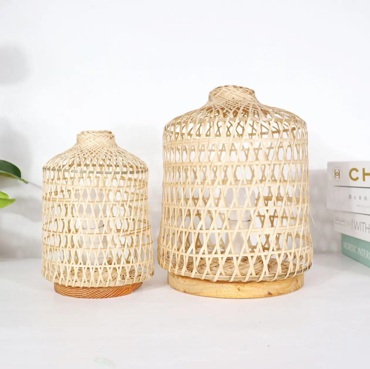 Hot Vietnam Collection House Decor Hand gefertigte gewebte Bambus-Leuchte für Boho Chic Home