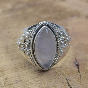 Tendance 925 Sterling Silver Rose Quartz Gemstone Anneau Bijoux À La Main Argent Boho Style Anneau Bijoux Pour Femmes Cadeau Pour Les Filles - Product Image 5