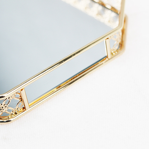 Plateau de chargeur/plateau de service/ensemble de bols pour table à dîner plateau roulant avec entonnoir Rectangle plateau de service d'hôtel antidérapant - Product Image 4