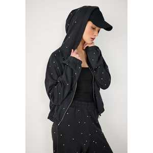 Chaqueta con capucha con estampado de piedras - Product Image 4